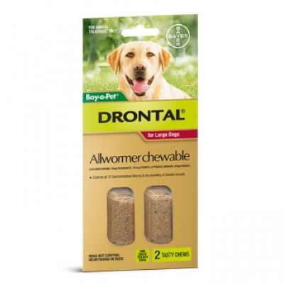 Drontal Allwormer Chews For Dogs 10-35kg 20pk