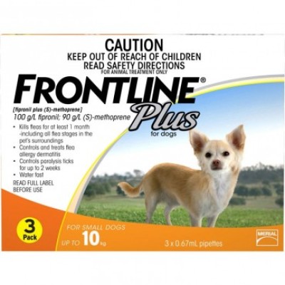 Frontline Plus for Dogs 0-10kg 3pk