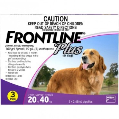 Frontline Plus for Dogs 20-40kg 3pk
