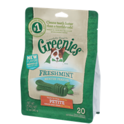 Greenies Dental Dog Chews Freshmint Petite 340g